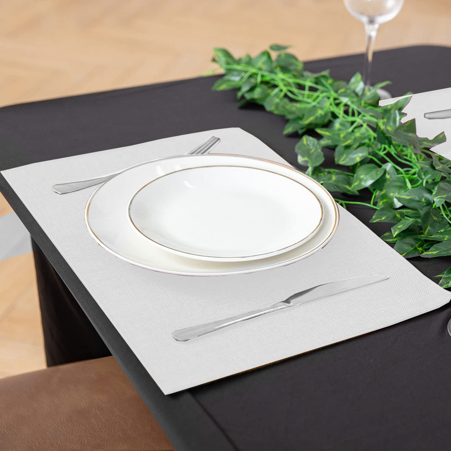 Cloth Placemats Set of 8 Linen Fabric Placemats Machine Washable Place