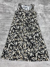 George Dress Womens Small 4-6 Multicolor Leaf Pattern Sleeveless Tank Midi