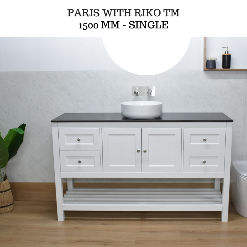 Hampton Shaker Cottage Style Bathroom Vanity Unit 1500 mm