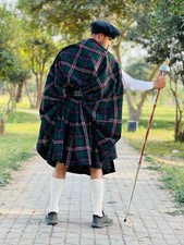 Scottish Traditional Acrylic Wool Great Kilt For Men's Available in 50 Tartans