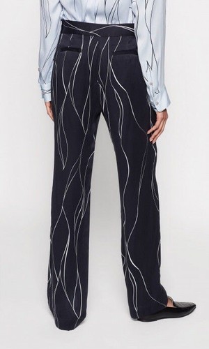 Equipment Lita Hose Seidenmischung gerade Hose Eclipse schwarz Größe 2 NEU $ 395 - Bild 3 von 5