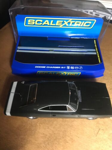 Scalextric Black Dodge Charger 1969 DPR 1/32 Slot Car