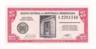 DOMINICAN REPUBLIC-25 CENTAVOS ORO-1962-PICK 87-SERIAL NUMBER A2261146 , UNC .