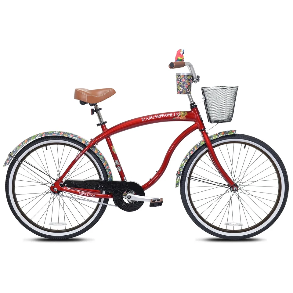 26" Margaritaville First Look Cruiser Bike, Single Speed, Red - Image 2 of 2