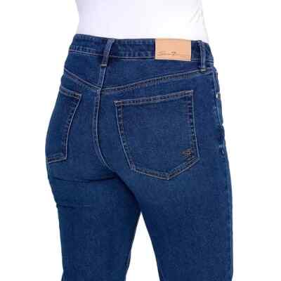 Seven 7 Ladies High Rise Slim Straight Jean Size 12 Birch Seven7 NEW