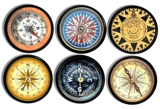 Nautical Compass Cabinet Knobs Maritime Ship Vintage Coastal Decor Drawer Pulls
