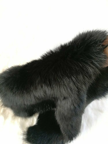6 Pieces Real Rabbit Fur Pelts Tanned Leather Hide for DIY Crafting Decor Black - Picture 10 of 12