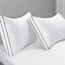 Premium Pillow (Queen 2-Pack), Down Alternative Pillow, Pleated Pillow
