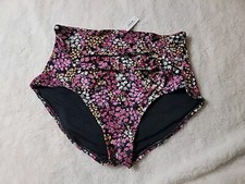 Adore Me Women 0X Floral Shelby Contour High Waist Bikini Bottoms NWT