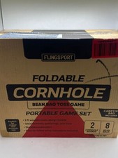 Foldable Travel Size Cornhole Board Set 24"x15", Wooden MDF Portable Corn Hole