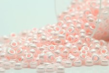 Miyuki Round Rocailles 11/0 Lt.Rose Pearl Ceylon Seed Beads RR-427