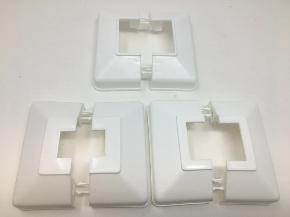 BAYRAM 1x Abdeck Rosette eckig Rechteckrohre Quadratrohre Abdeckrosette 90x90 n. Auswa