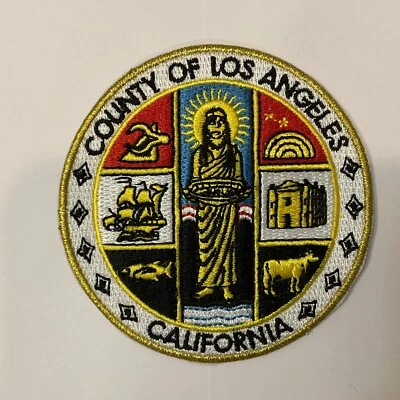 KALAN LA LOS ANGELES COUNTY EMBROIDERED Iron on patch 3" X 3" FLASH SALE