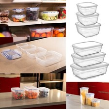 Airtight Food Storage Containers Boxes Clip Lock Lid 100% Non-Leak BPA Free