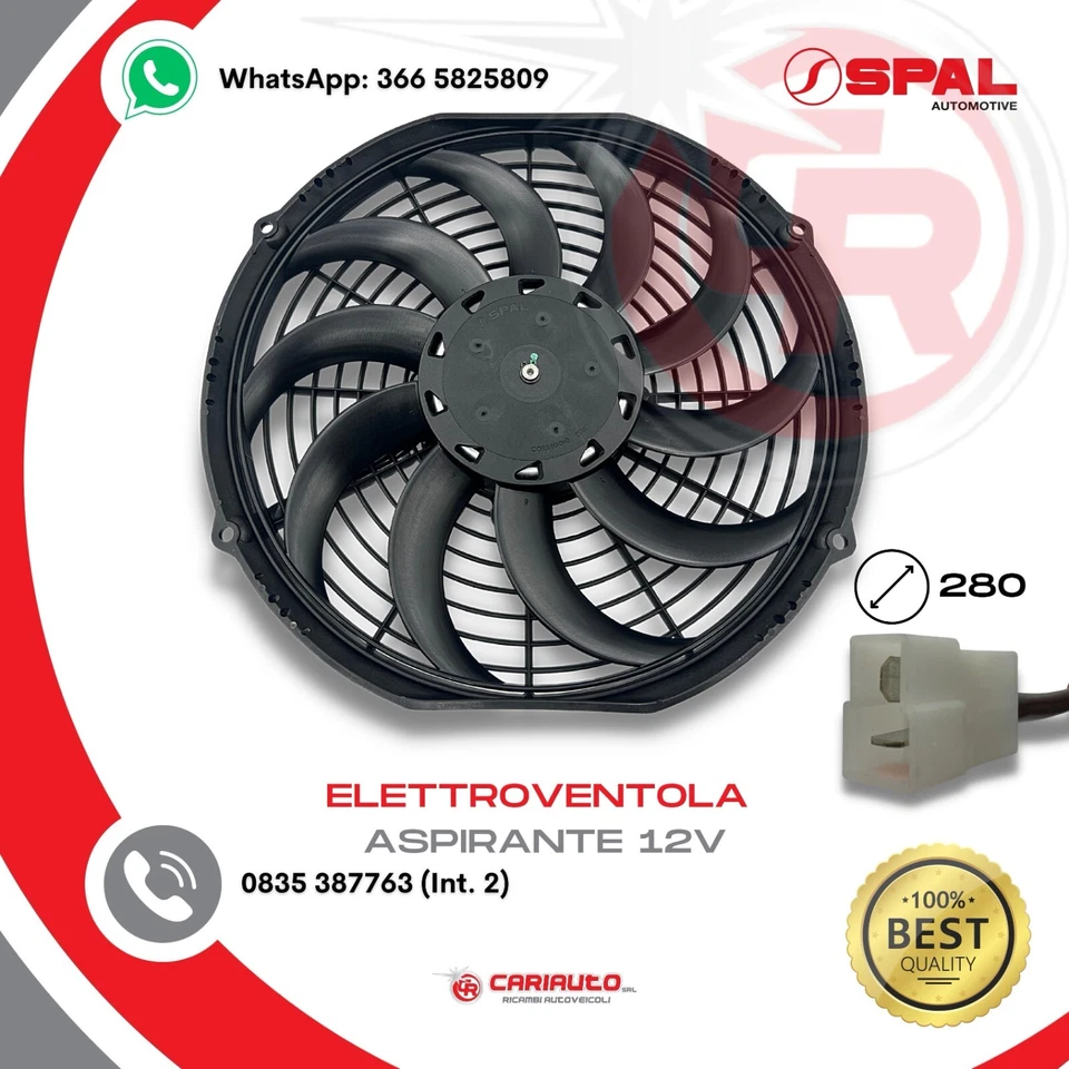 Ventilatore Aspirante Ventola Assiale Spal VA09-AP12/C-54A, 12v Diametro 280mm - Immagine 2 di 4