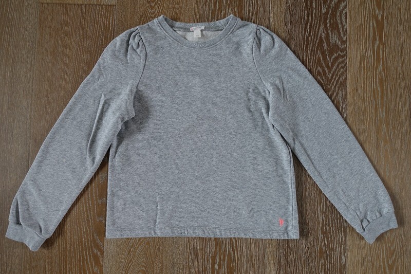Crewcuts Jcrew Girls Gray French Terry Sweatshirt Size XL EUC