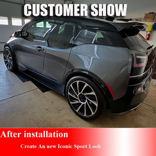 For BMW I3 I01 i3S 2014-2022 Glossy Black Side Skirt Extension Lip Spoiler Panel - Foto 4 di 14