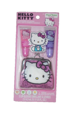 Hello Kitty Two Flavoured Lip Gloss W 1 Mini Pouch