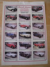 DEREK JAMES SHERBOURNE DORSET JAG ROVER E-TYPE JAG CAR ST 1995 ADVERT A4 FILE 31