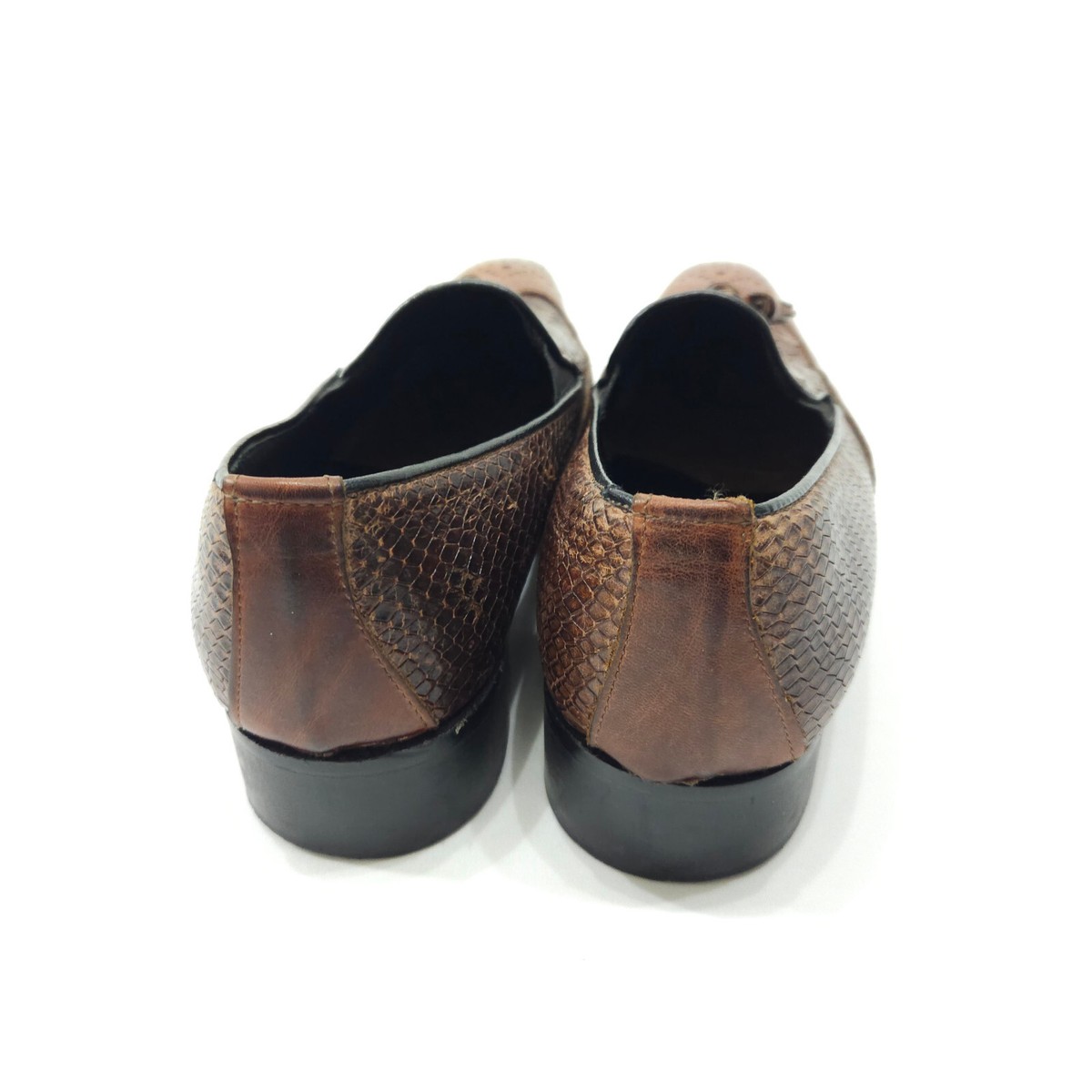 Fabio Morelli men\'s shoes Fabio Morelli Sz 41 Italy Brown Wingtip Brogue Leather Snake  main image 3
