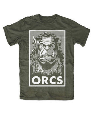 Orc Premium T-Shirt Oliv Gamer , Horde , Movie Kult , Geek, Nerd ,Style