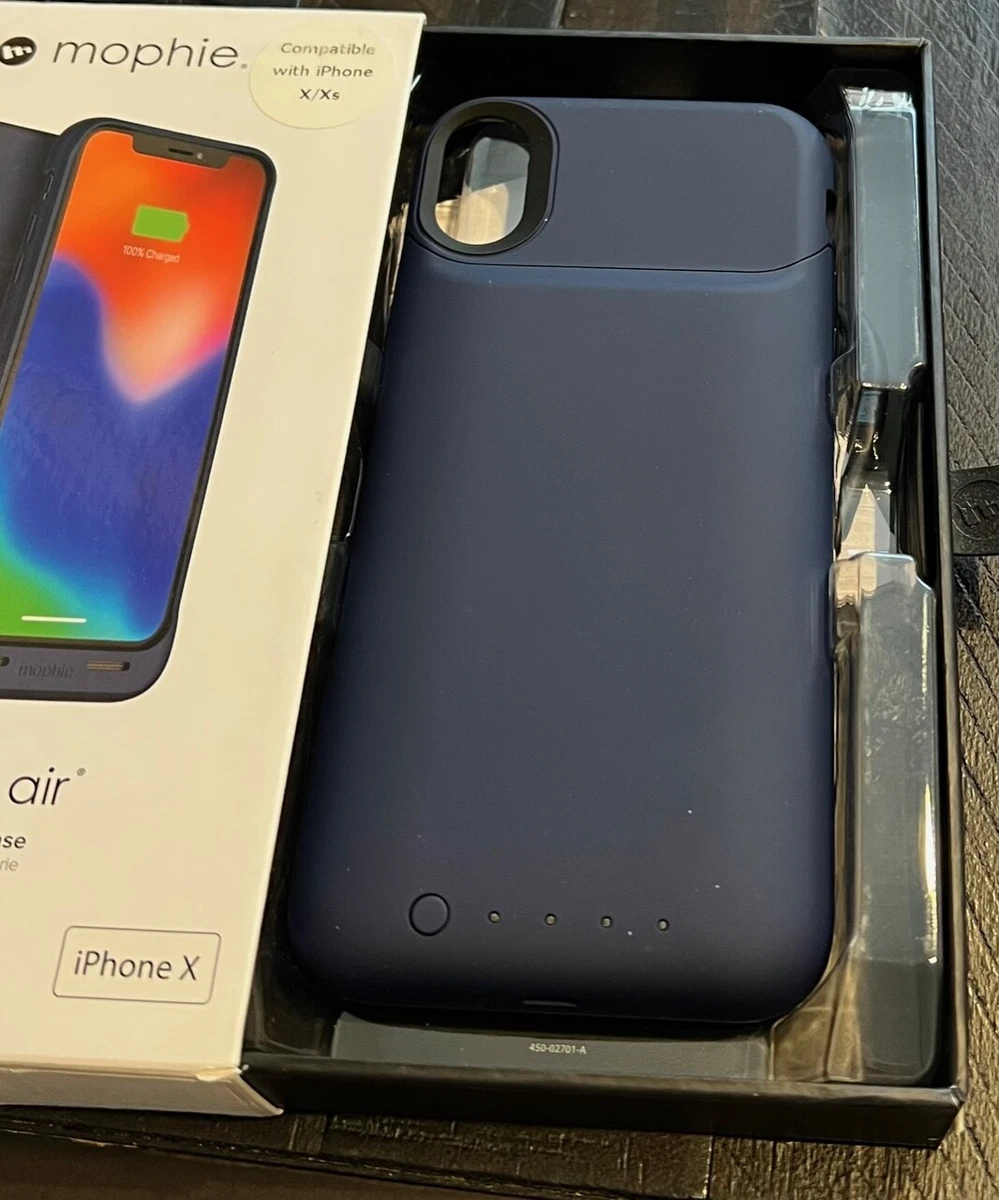 mophie Juice Pack Air Wireless Charging Battery Case for iPhone XS X BLUE