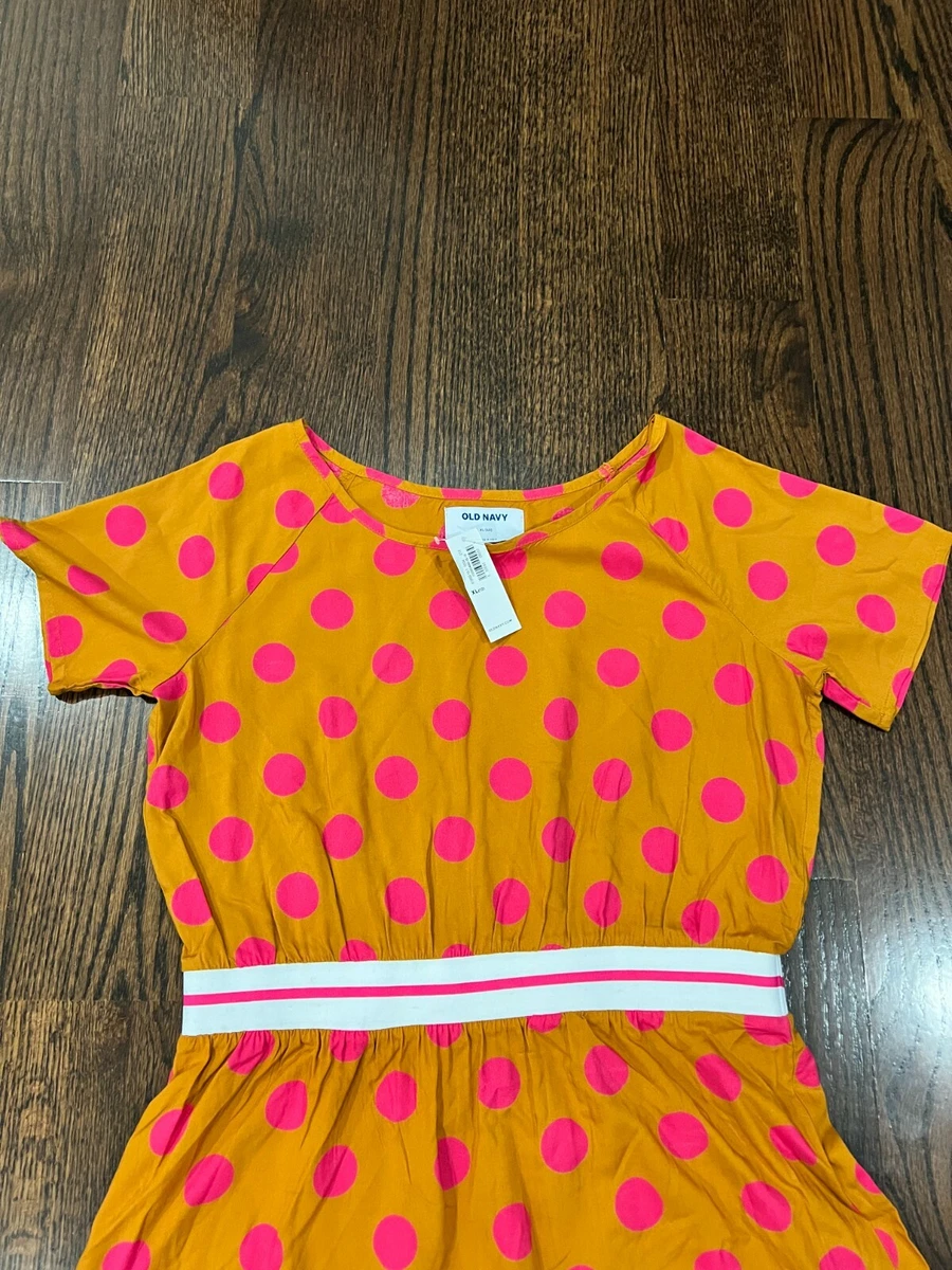 Yellow polka dot store dress old navy