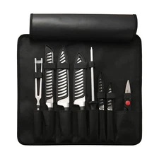Knife Set Roll Bag, 8 Pieces German High Carbon Stainless Steel Che... Fast Ship