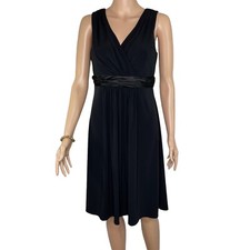 Davids Bridal Black Cocktail Formal Sleeveless Dress Women's Size 8 Prom