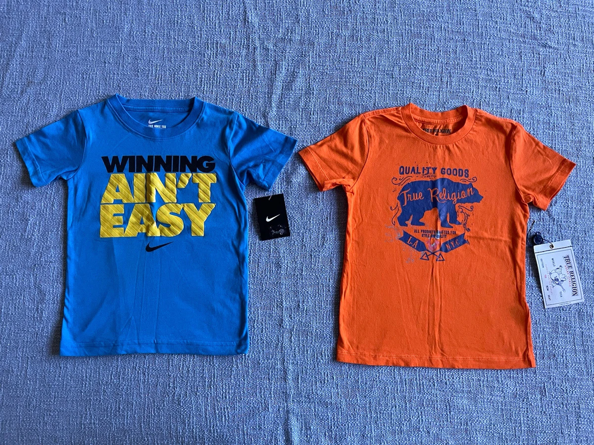 Orange and blue store true religion shirt