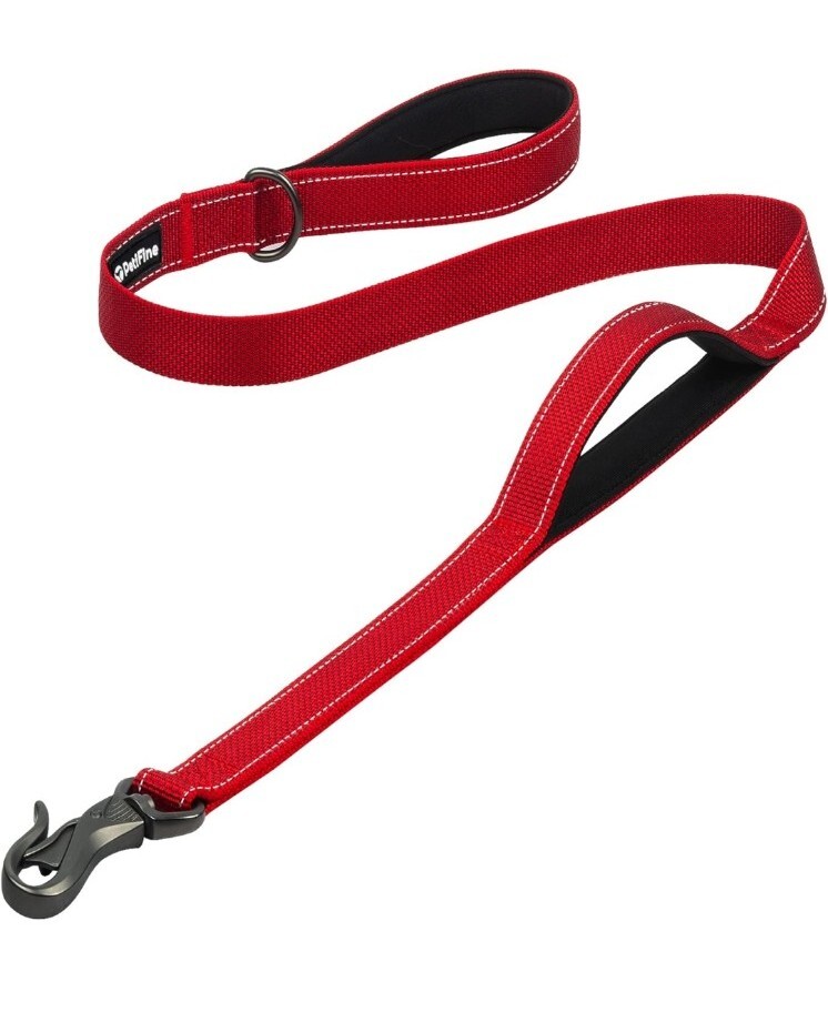 Red Double Two Handle Heavy Duty Reflective Control Training Dog
