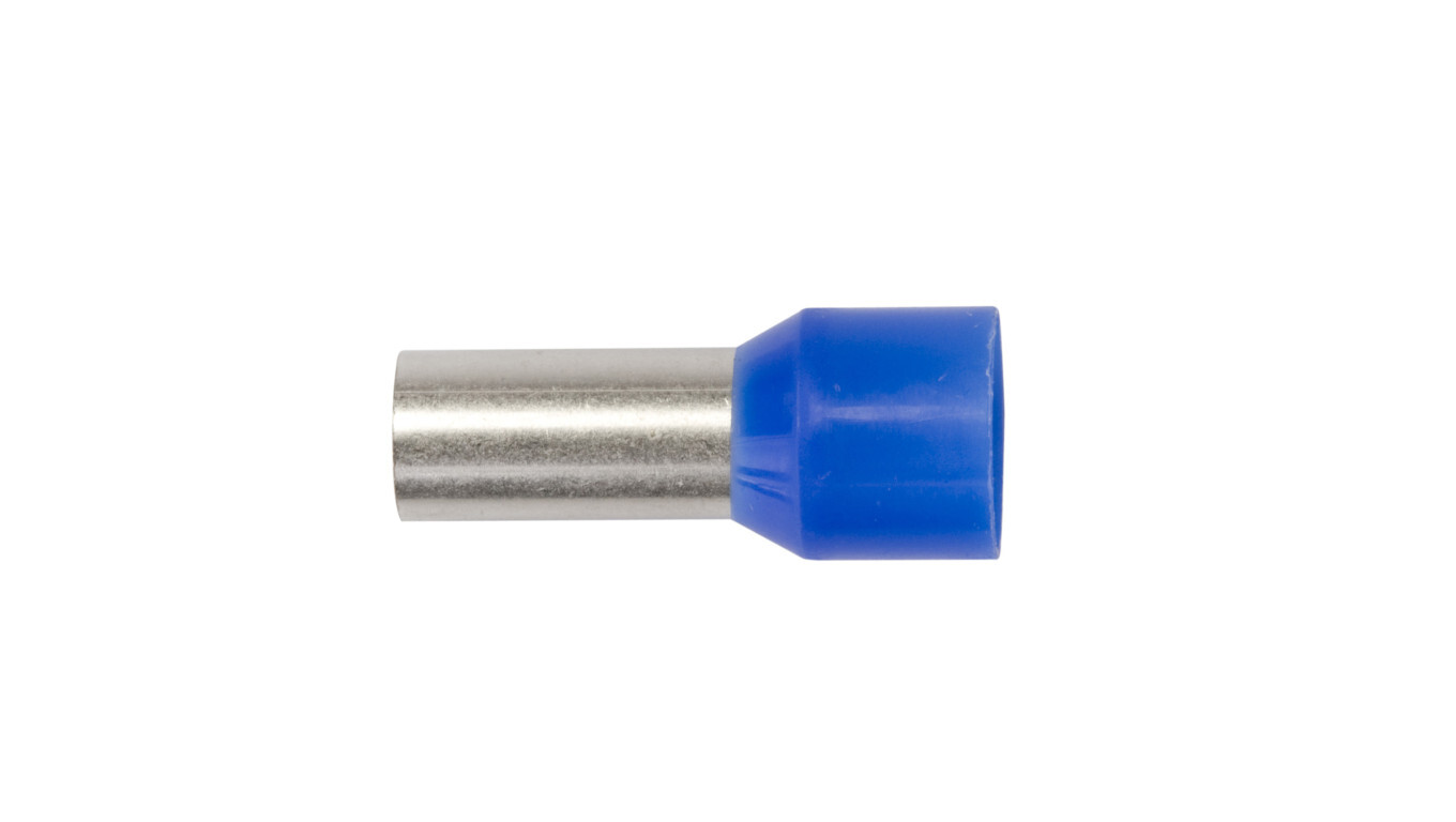 Insulated end sleeve TI 16mm2 / 12mm blue tinned TI16L12 / 100pcs / /T2UK