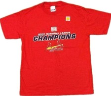 St Louis Cardinals 2006 World Series Champions T Shirt Youth L 14-16 Red MLB VTG