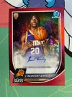2025-26 Bowman Chrome Rasheer Fleming Red Refractor Rookie Auto #4/5 SSP Suns