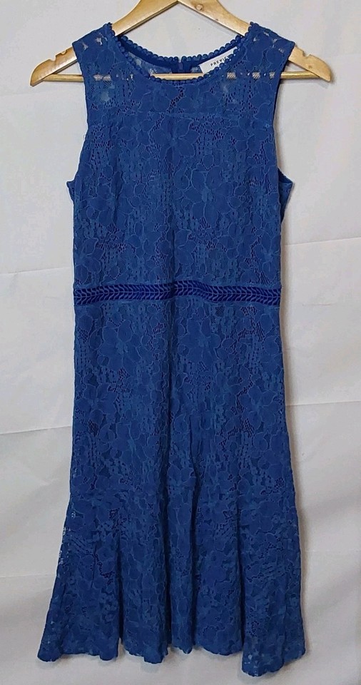 Preview Blue Lace Dress Size 10 Fit & Flare Sleeveless