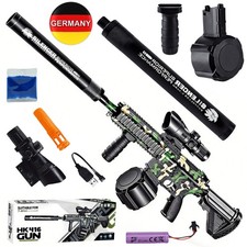 Pistola Softball Elettrica M416-con Cannocchiale,Giocattolo per Bambini Camo GUN