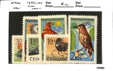 Czechoslovakia Postage Stamp, #1339-1344 Mint Hinged, 1965 Birds