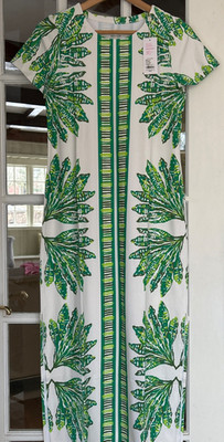 Lilly Pulitzer Kaden Chilly Lilly Maxi Dress Kitts Green Shady Babe M NWT (13070