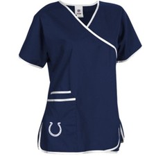 Indianapolis Colts Women's Mock Wrap Scrub Top