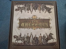 Antique White & Brown Norse Viking Chess Men Set 3 1/4" King - NO BOARD