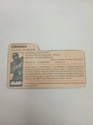 Vintage Hasbro GI Joe ARAH 1982 1983 Snake Eyes Commando File Card