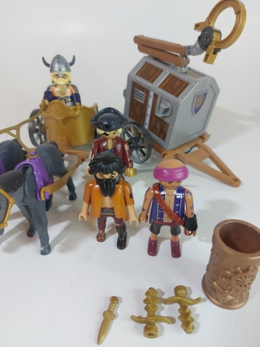 PLAYMOBIL The Movie Charlie w Prison Wagon 70073 Treasure Cart Incomplete READ - Picture 3 of 5