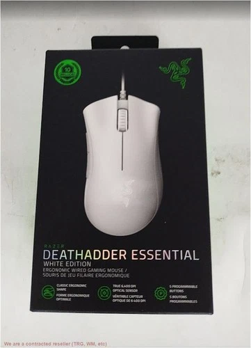 Razer DeathAdder Essential White Edition Ergonomic Wired Gaming Mouse
