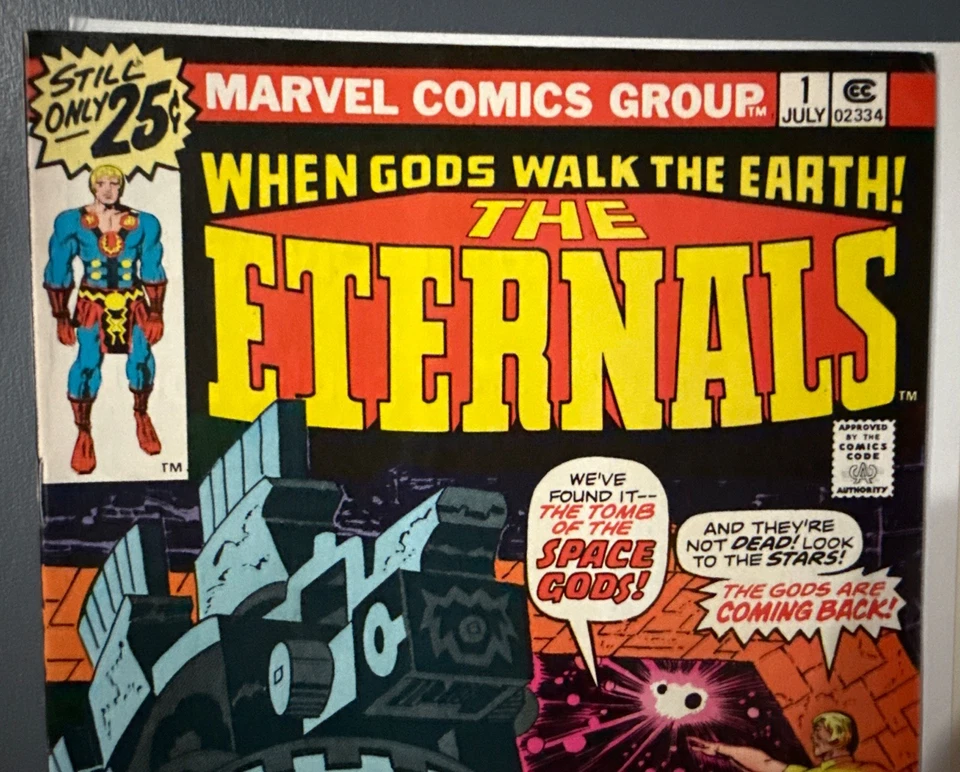 ETERNALS #1 CASI NUEVO+/COMO NUEVO! 🔥 1976 JACK KIRBY LLAVE! 1ª APARICIÓN IKARIS Foto 3 de 4