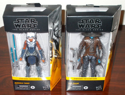 Star Wars Black Series Cad Bane & Ahsoka Tano Figure new The Clone Wars Set