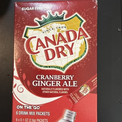 Canada Dry Cranberry Ginger Ale On The Go Drink Mix Packets 6 In Package