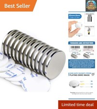 Strong Neodymium Disc Magnets, Rare Earth Magnet with Double-Sided Adhesive f...