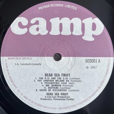 DEAD SEA FRUIT LP 1967 UK Camp Mono First Press RARE UK Psych Mod Rock Freakbeat