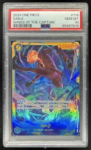 2024 One Piece Wings of The Captain Sanji Secret Rare #OP06-119 PSA 10 GEM MINT