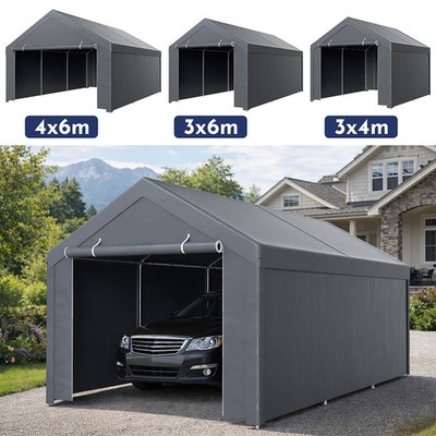 Zeltgarage Carport Autozelt 3x4 3x6 4x6 m Winterfest PE Garagenzelt Weidezelt
